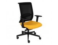 Kancelárska stolička s podrúčkami Libon BS - žltá / čierna