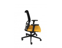 Kancelárska stolička s podrúčkami Libon BS - žltá / čierna