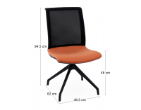 Konferenčná stolička Libon Cross BS - oranžová / čierna