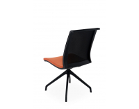 Konferenčná stolička Libon Cross BS - oranžová / čierna