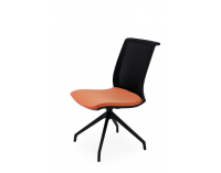Konferenčná stolička Libon Cross BS - oranžová / čierna