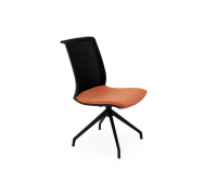 Konferenčná stolička Libon Cross BS - oranžová / čierna