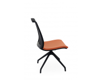 Konferenčná stolička Libon Cross BS - oranžová / čierna