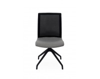 Konferenčná stolička Libon Cross BS - sivá / čierna