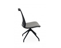 Konferenčná stolička Libon Cross BS - sivá / čierna