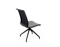 Konferenčná stolička Libon Cross BS - sivá / čierna