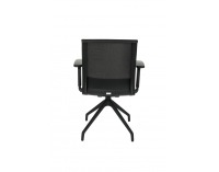 Konferenčná stolička s podrúčkami Libon Cross BS R1 - modrá / čierna