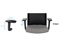 Konferenčná stolička s podrúčkami Libon Cross BS R1 - sivá / čierna