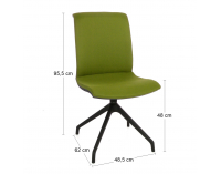 Konferenčná stolička Libon Cross BT - zelená / čierna