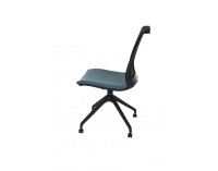 Konferenčná stolička Libon Cross Roll BS - modrá / čierna