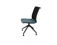 Konferenčná stolička Libon Cross Roll BS - modrá / čierna