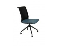 Konferenčná stolička Libon Cross Roll BS - modrá / čierna