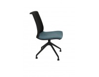 Konferenčná stolička Libon Cross Roll BS - modrá / čierna