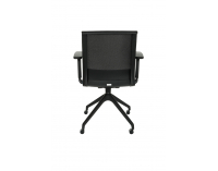 Konferenčná stolička s podrúčkami Libon Cross Roll BS R1 - modrá / čierna