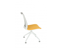 Konferenčná stolička Libon Cross Roll WS - žltá / sivá / biela