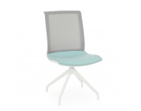 Konferenčná stolička Libon Cross WS - mentolová / sivá / biela