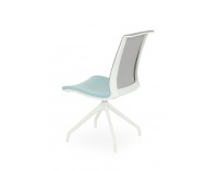 Konferenčná stolička Libon Cross WS - mentolová / sivá / biela