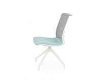 Konferenčná stolička Libon Cross WS - mentolová / sivá / biela