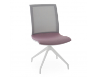 Konferenčná stolička Libon Cross WS - staroružová / sivá / biela