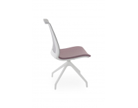Konferenčná stolička Libon Cross WS - staroružová / sivá / biela