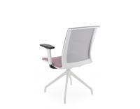 Konferenčná stolička s podrúčkami Libon Cross WS R1 - staroružová / sivá / biela