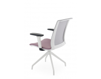 Konferenčná stolička s podrúčkami Libon Cross WS R1 - staroružová / sivá / biela