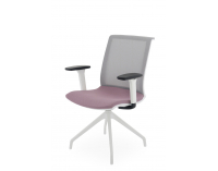 Konferenčná stolička s podrúčkami Libon Cross WS R1 - staroružová / sivá / biela
