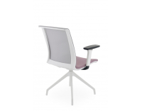 Konferenčná stolička s podrúčkami Libon Cross WS R1 - staroružová / sivá / biela