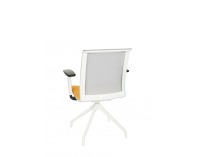 Konferenčná stolička s podrúčkami Libon Cross WS R1 - žltá / sivá / biela