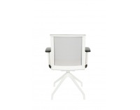 Konferenčná stolička s podrúčkami Libon Cross WS R1 - žltá / sivá / biela