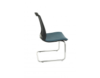 Konferenčná stolička Libon V BS - modrá / čierna / chróm