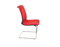 Konferenčná stolička Libon V BT - červená / čierna / chróm