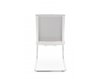 Konferenčná stolička Libon V WS - staroružová / sivá / biela / chróm