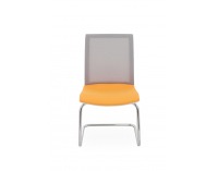 Konferenčná stolička Libon V WS - žltá / sivá / biela / chróm