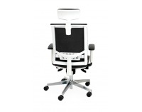 Kancelárska stolička s podrúčkami Libon WS HD - čierna / biela / chróm