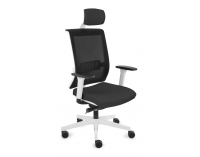 Kancelárska stolička s podrúčkami Libon WS HD - čierna / biela