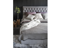 Čalúnená manželská posteľ s úložným priestorom Liborn 180 - svetlosivá