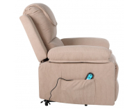 Masážne polohovacie kreslo s vyhrievaním Liftelo - hnedá