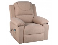 Masážne polohovacie kreslo s vyhrievaním Liftelo - hnedá