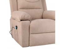 Masážne polohovacie kreslo s vyhrievaním Liftelo - hnedá