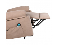 Masážne polohovacie kreslo s vyhrievaním Liftelo - hnedá