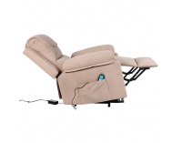 Masážne polohovacie kreslo s vyhrievaním Liftelo - hnedá