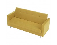 Rozkladacia pohovka s úložným priestorom Lilana - žltá