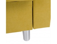 Rozkladacia pohovka s úložným priestorom Lilana - žltá