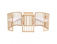 Detská rastúca postieľka s matracom 7v1 Lili - prírodná