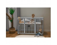 Detská rastúca postieľka s matracom 7v1 Lili - svetlosivá