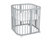 Detská rastúca postieľka s matracom 7v1 Lili - svetlosivá