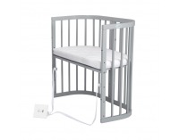 Detská rastúca postieľka s matracom 7v1 Lili - svetlosivá