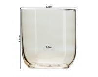 Pohár na vodu (6 ks) Lilo Typ 5 360 ml - svetlohnedá dymová