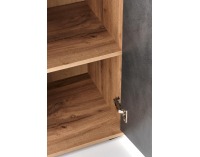 Jednodverová komoda so zásuvkami Lima KM2 - dub wotan / sivá